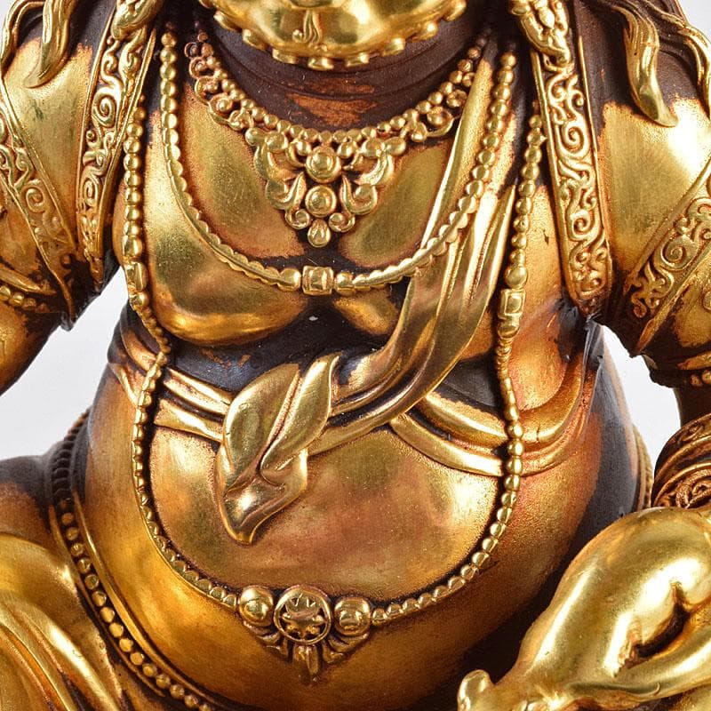 中国　大明永楽年施　古銅鍍金　チベット仏　仏像　置物　H　9195E