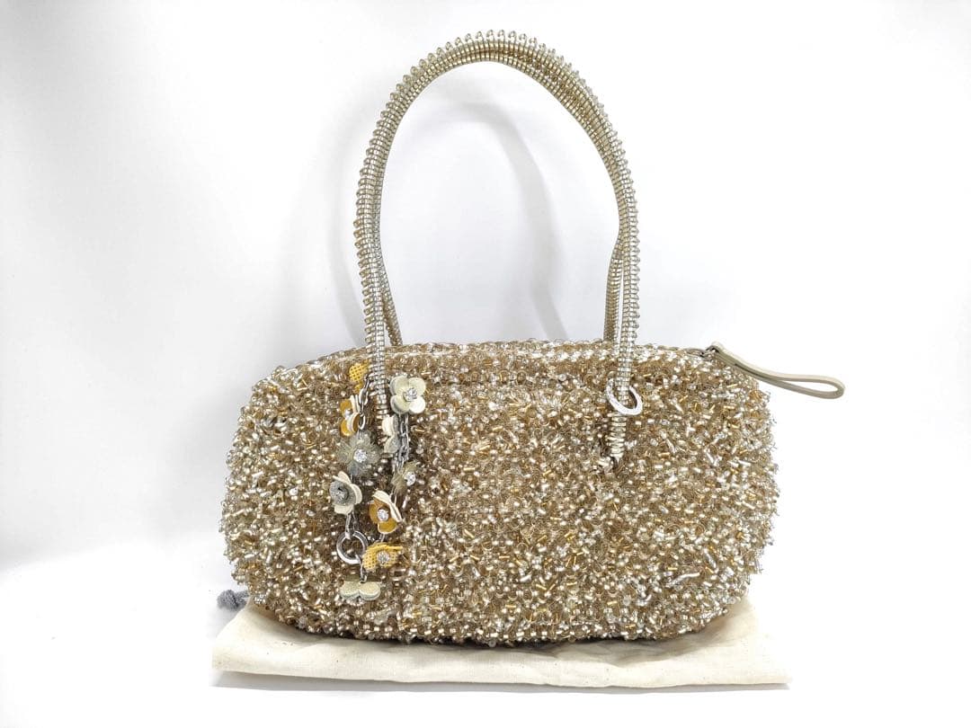 【最終価格・美品】アンテプリマ ワイヤーバッグ ハンドバッグ フラワーチャーム付