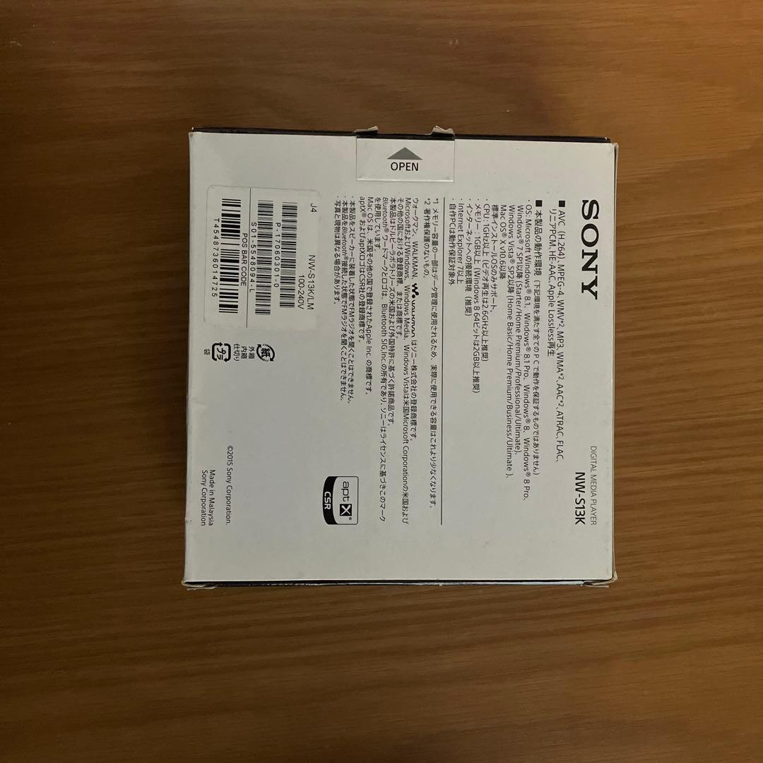 SONY NW-S13K デジタルメディアプレーヤー 4GB