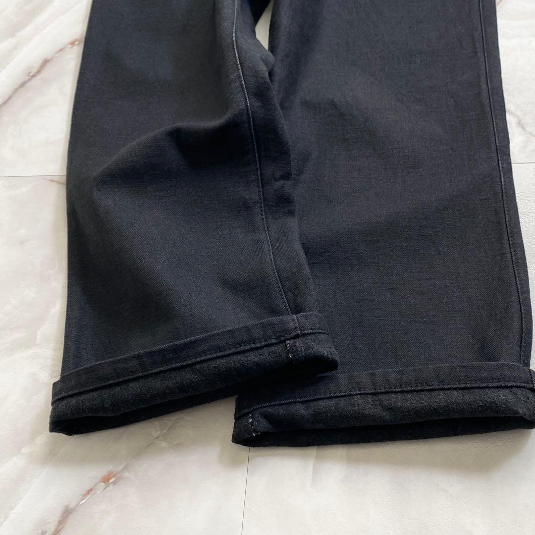 A15599 美品 トリココムデギャルソン　シンチバックサルエルデニムパンツ黒M