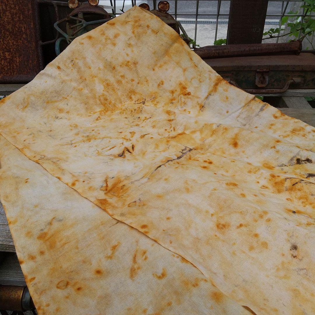 ①てるりん。64，ジャンクジャーナル素材。錆染め布