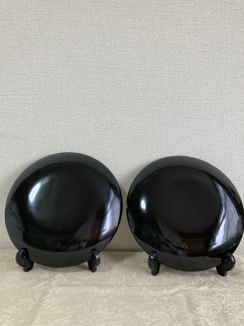 伝統工芸品　風神雷神　金欄手織物飾り皿