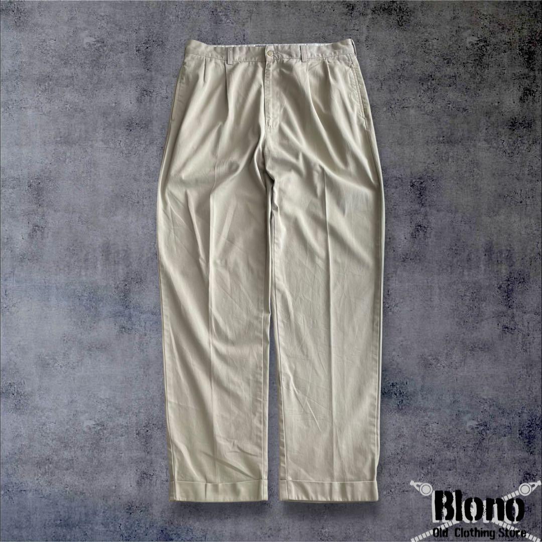 90sグレージュRalphLaurenポロチノW36L34 HAMMOND