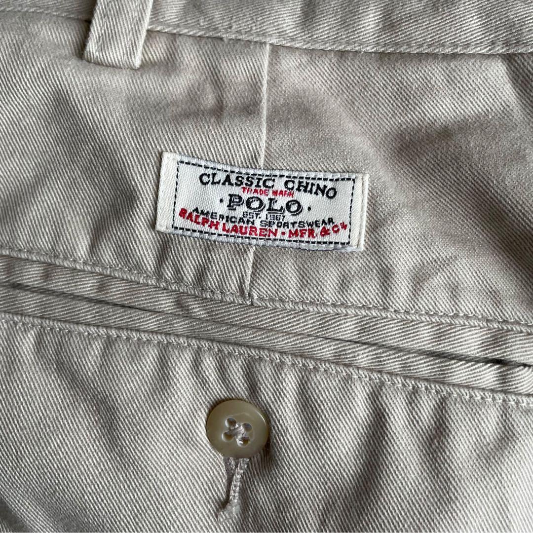 90sグレージュRalphLaurenポロチノW36L34 HAMMOND