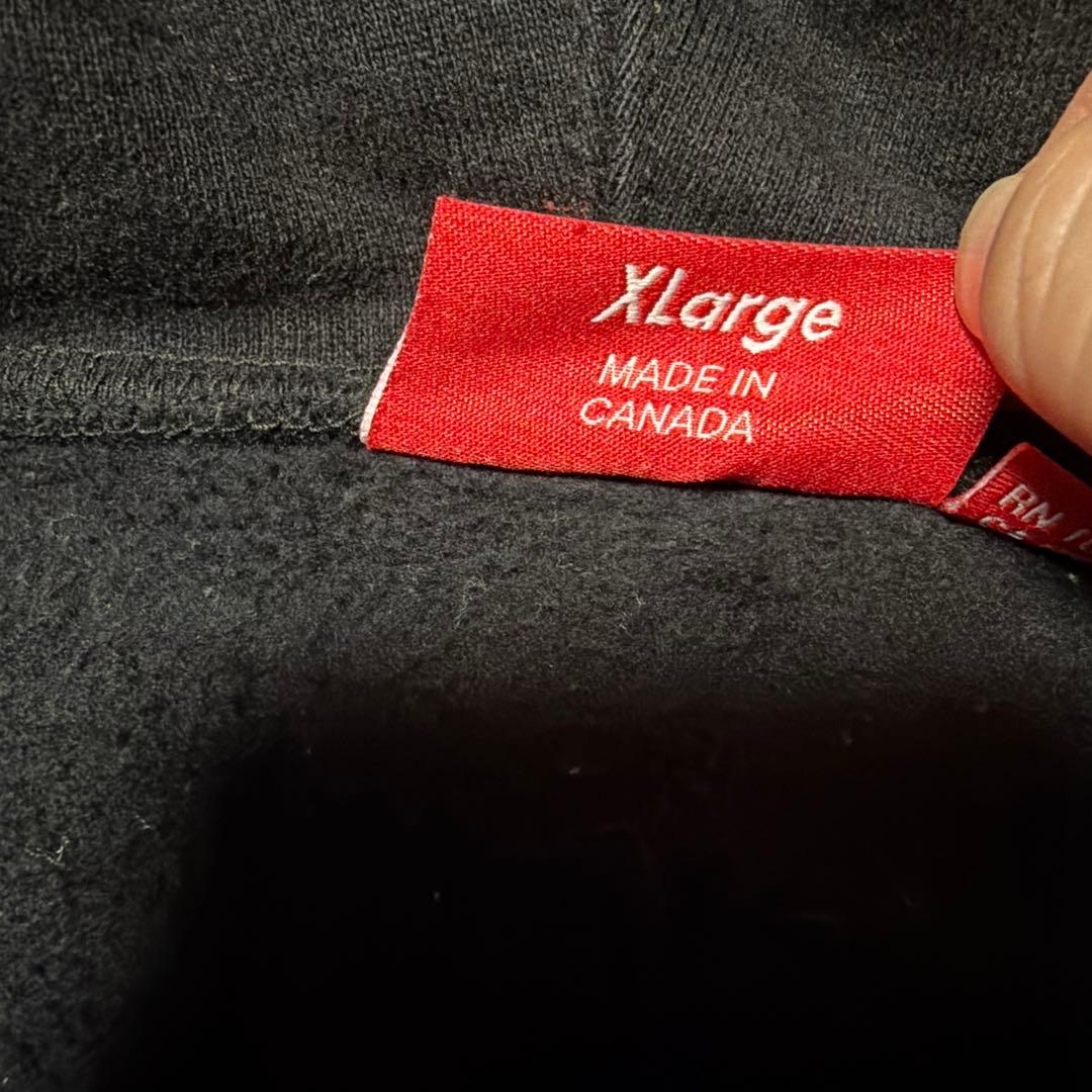 シュプリーム スモールボックスロゴ ジップパーカー 黒 カナダ製肉厚 XL