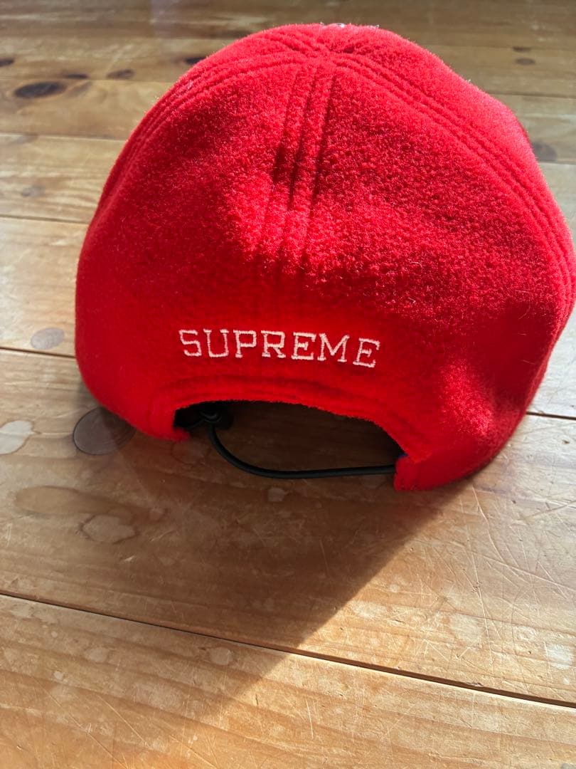 supreme 青 赤 リバーシブルキャップ
