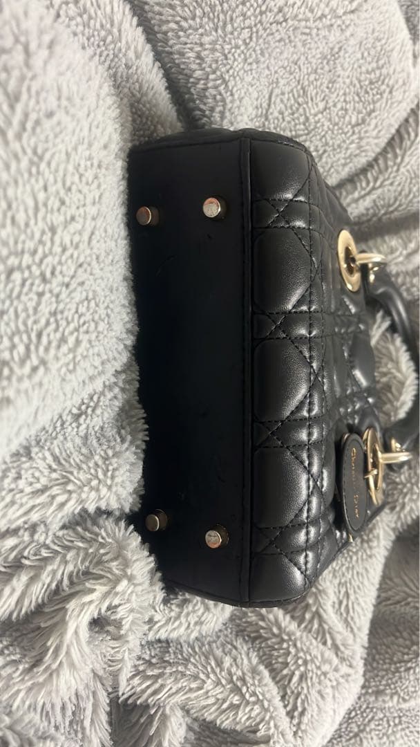 Dior ブラック キルティング ハンドバッグ