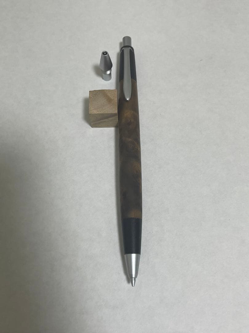 ばちゃぶちゃ。 野原工芸旧型　マーブルウッド　シャーペン　固定式口金