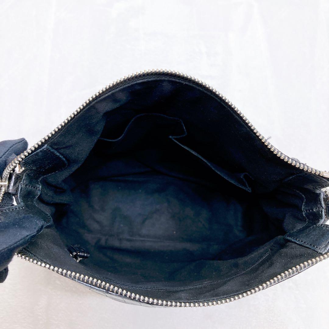 ✨美品✨クロコダイル マットクロコ 2wayショルダーバッグ レザー ブラック