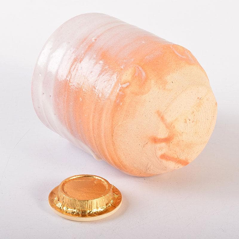 茶道具　萩焼　江月窯　肩衝茶入　在銘　共箱　V　6896