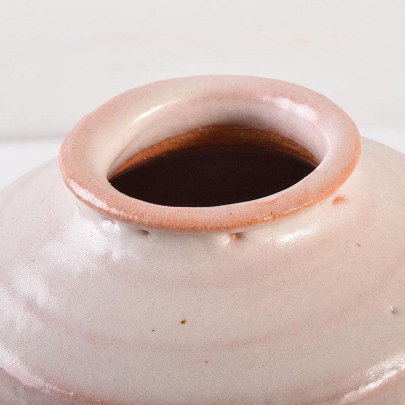 茶道具　萩焼　江月窯　肩衝茶入　在銘　共箱　V　6896