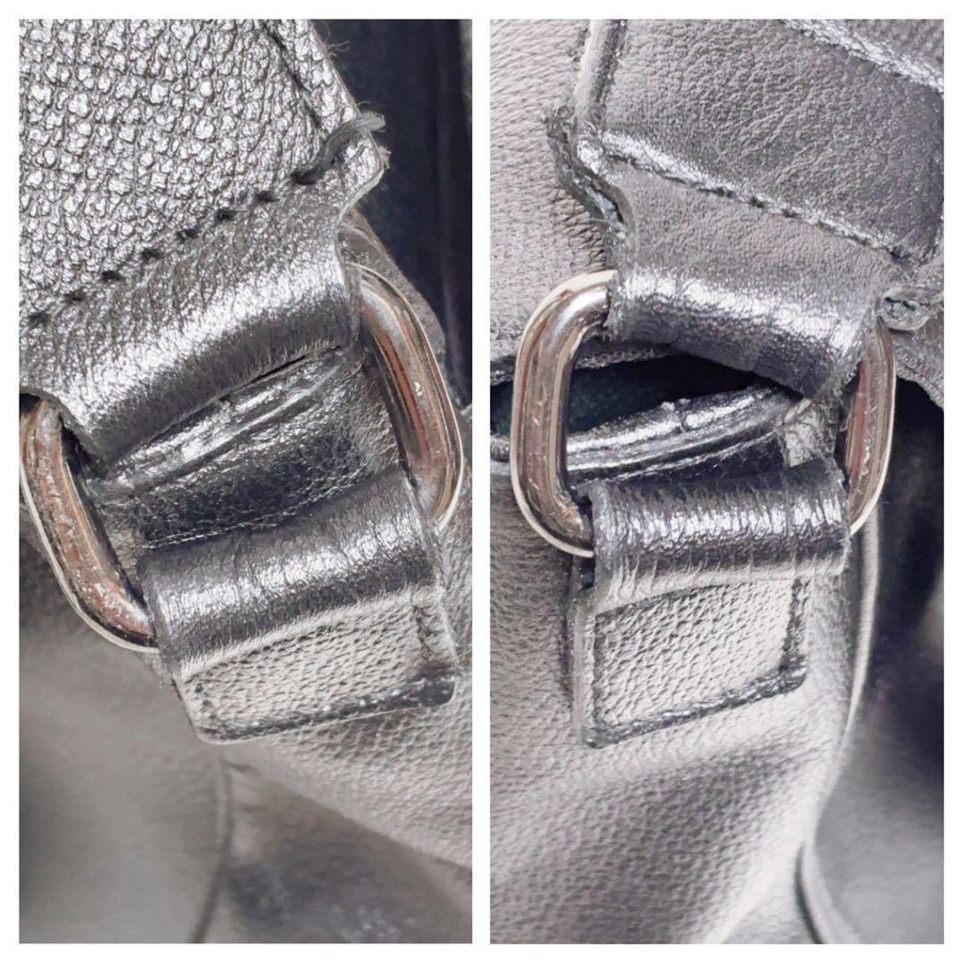 BURBERRY BLACK LABEL ショルダーバッグ 黒 ビジネス レザー