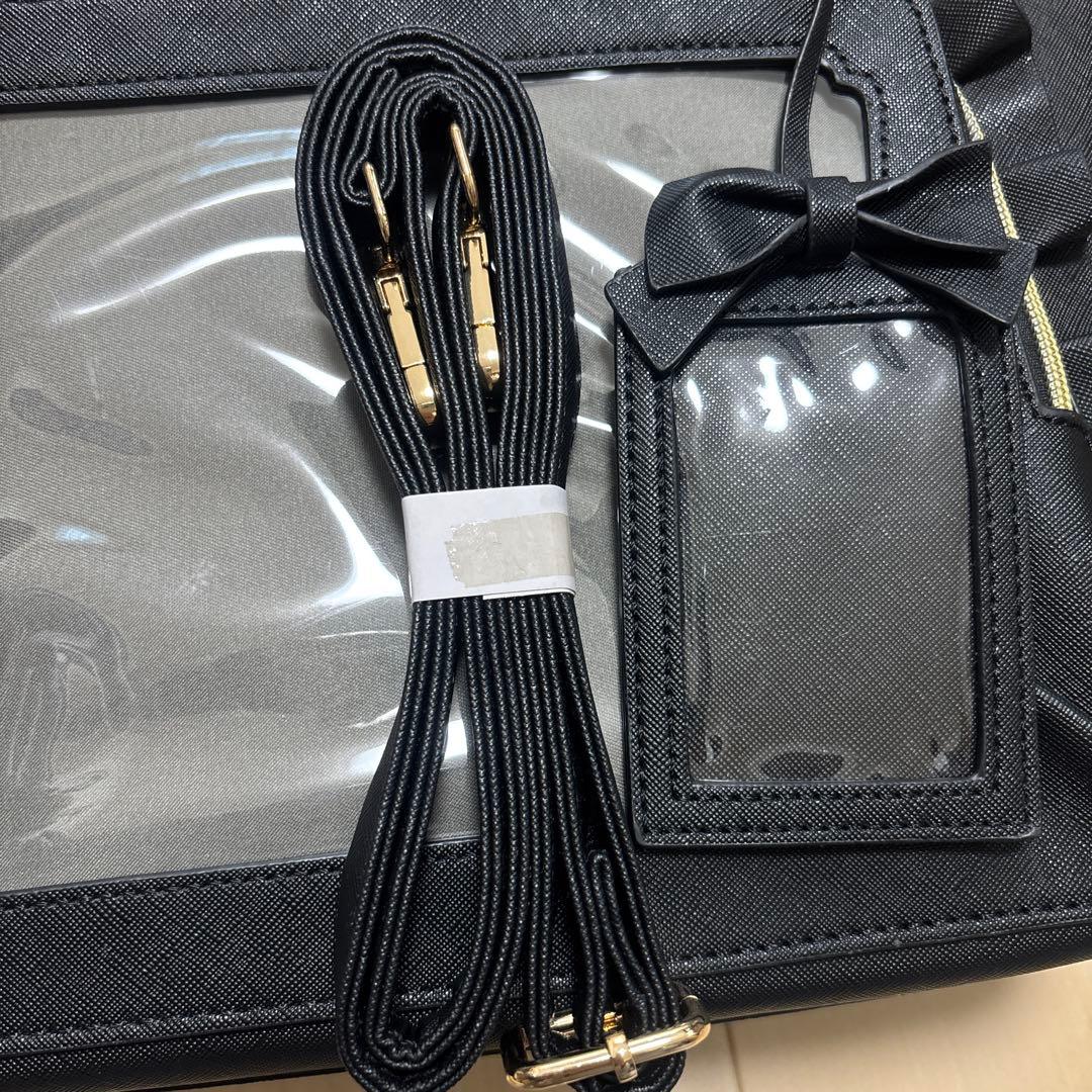 《推し事バッグ》クリアポケット付きトートバッグ