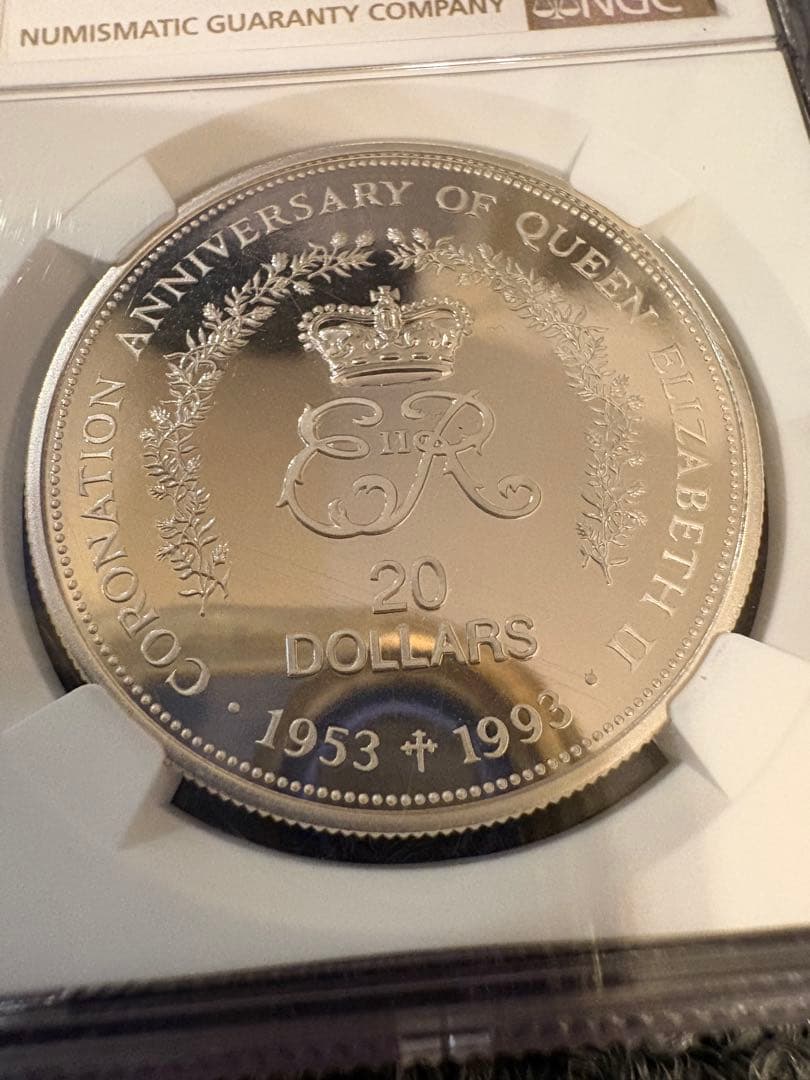 1993 ニウエ 20ドル コロネーション アニバーサリー銀貨