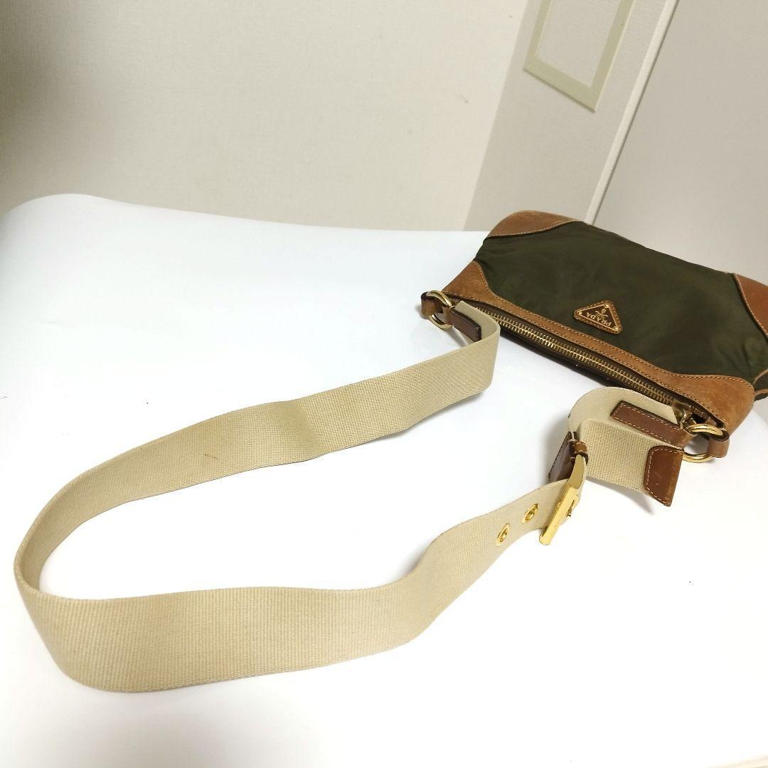 プラダ　アーカイブ　ナイロン　レザー　ショルダーバッグ　tessuto lux