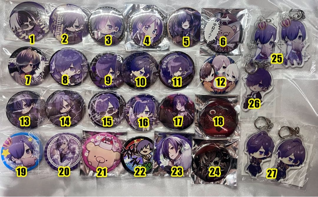 ゆきむら 缶バッジ アクキー リングライトまとめ売り 定価以下