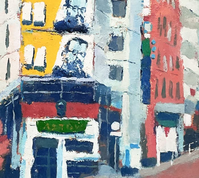 絵画 402-2 油絵/風景/街角/東京/六本木/P15号