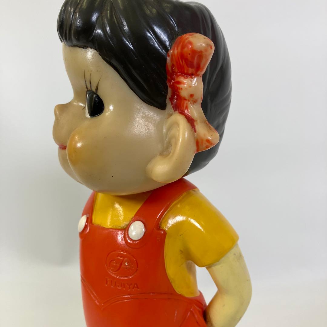 【昭和レトロ・希少レア】 ペコちゃん 当時物 ソフビ フィギュア