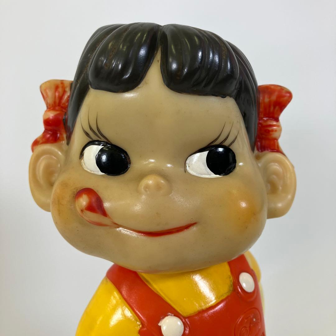 【昭和レトロ・希少レア】 ペコちゃん 当時物 ソフビ フィギュア
