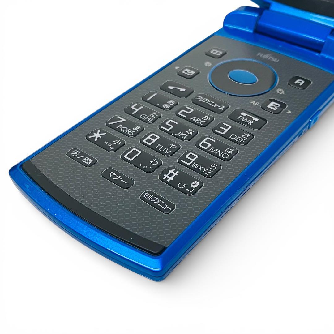 【未使用・極美品】au F001 オーシャンブルー 富士通 ガラケー 希少品