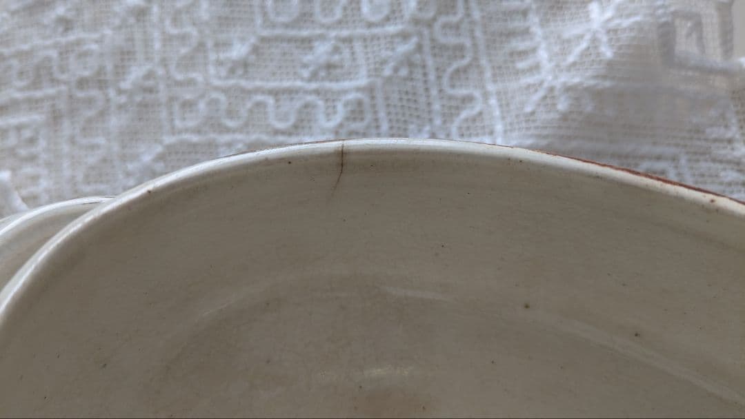 クレイユモントロー alexandra蓋付きソーシエール フランス アンティーク