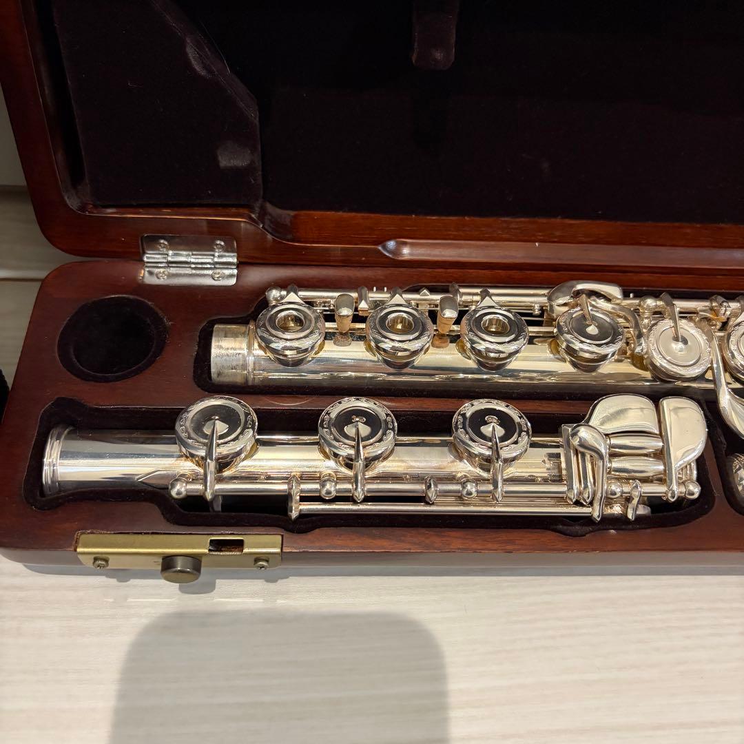 【日本製、調整済】総銀製（silver925）フルート 本体 ケース付き リング