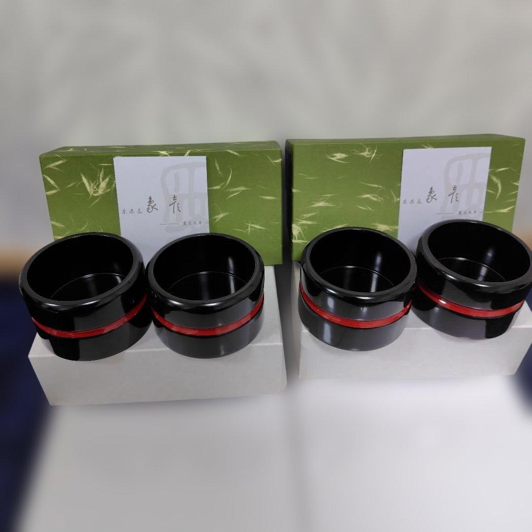 新品✾平安象彦③ビール袴　ビールはかま 黒漆塗 まとめ売りビール置き　徳利はかま