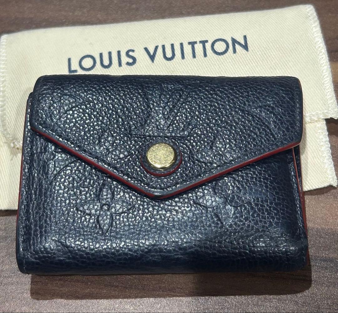 LOUIS VUITTON ネイビー 三つ折り財布