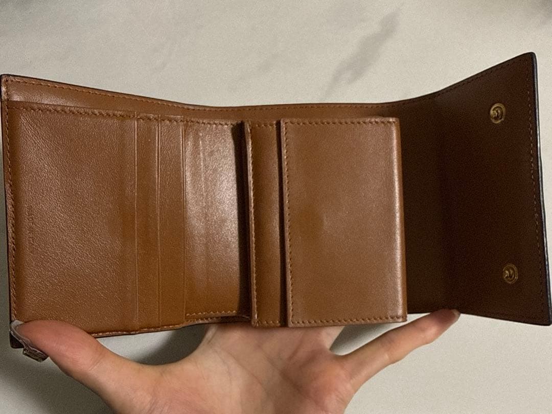 CELINE 三つ折り財布 ブラウン