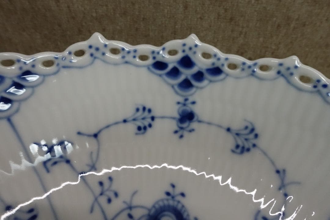 ロイヤルコペンハーゲン ブルーフルテッド フルレース サラダ ボウル