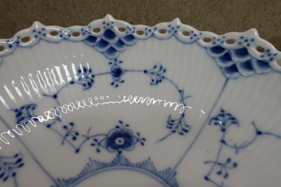 ロイヤルコペンハーゲン ブルーフルテッド フルレース サラダ ボウル