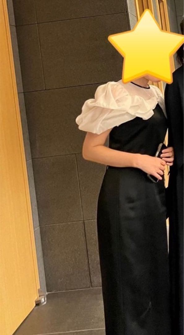 FRAY I.D⭐︎【着用画像有り】フリルスリーブコンビドレス【結婚式参列ドレス】