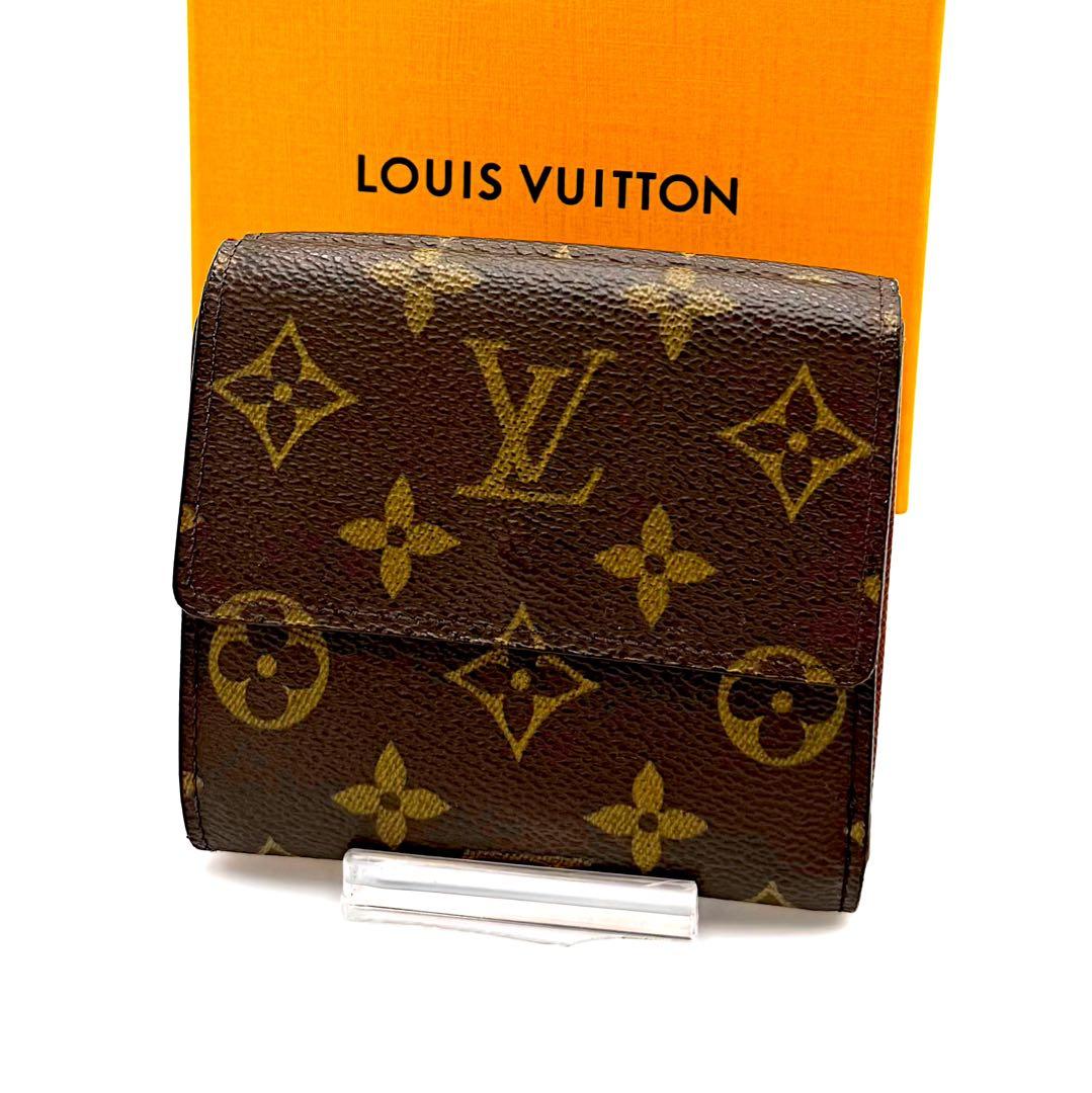ルイヴィトン 三つ折り財布 ポルトモネビエカルトクレディ モノグラム ブラウン