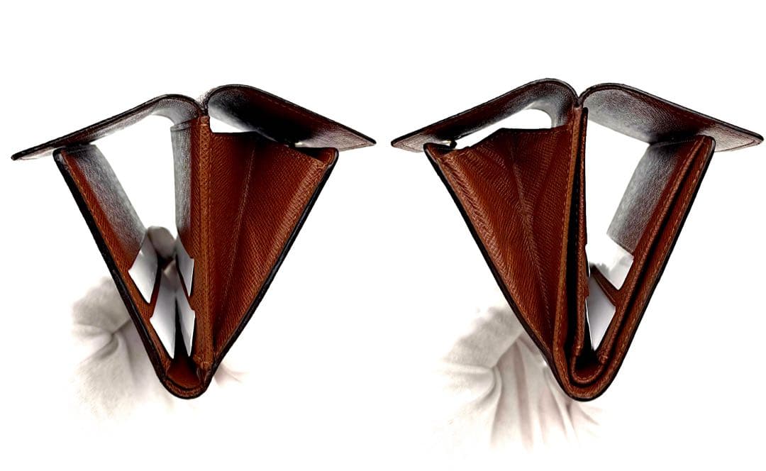 ルイヴィトン 三つ折り財布 ポルトモネビエカルトクレディ モノグラム ブラウン