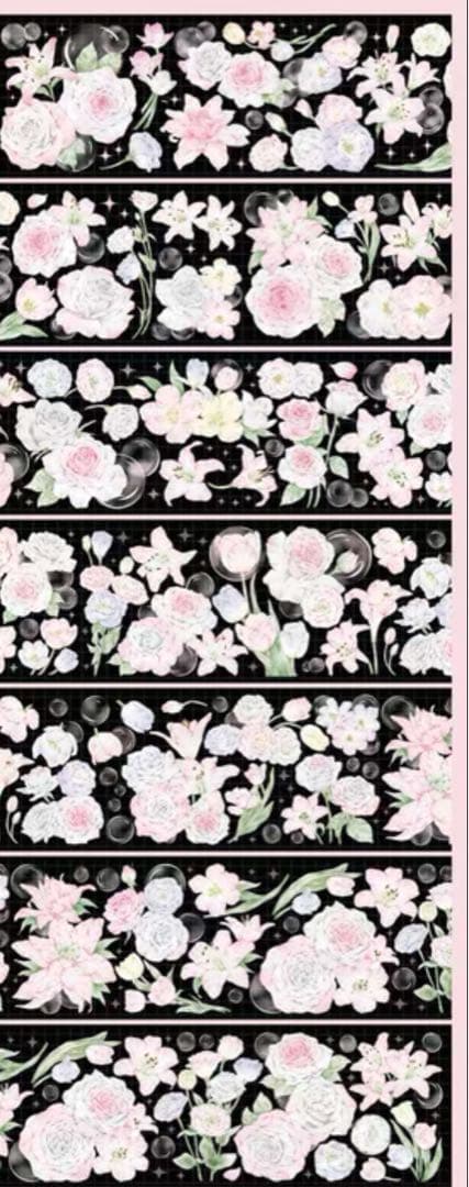 海外 PETテープ マスキングテープ 泡とフラワー