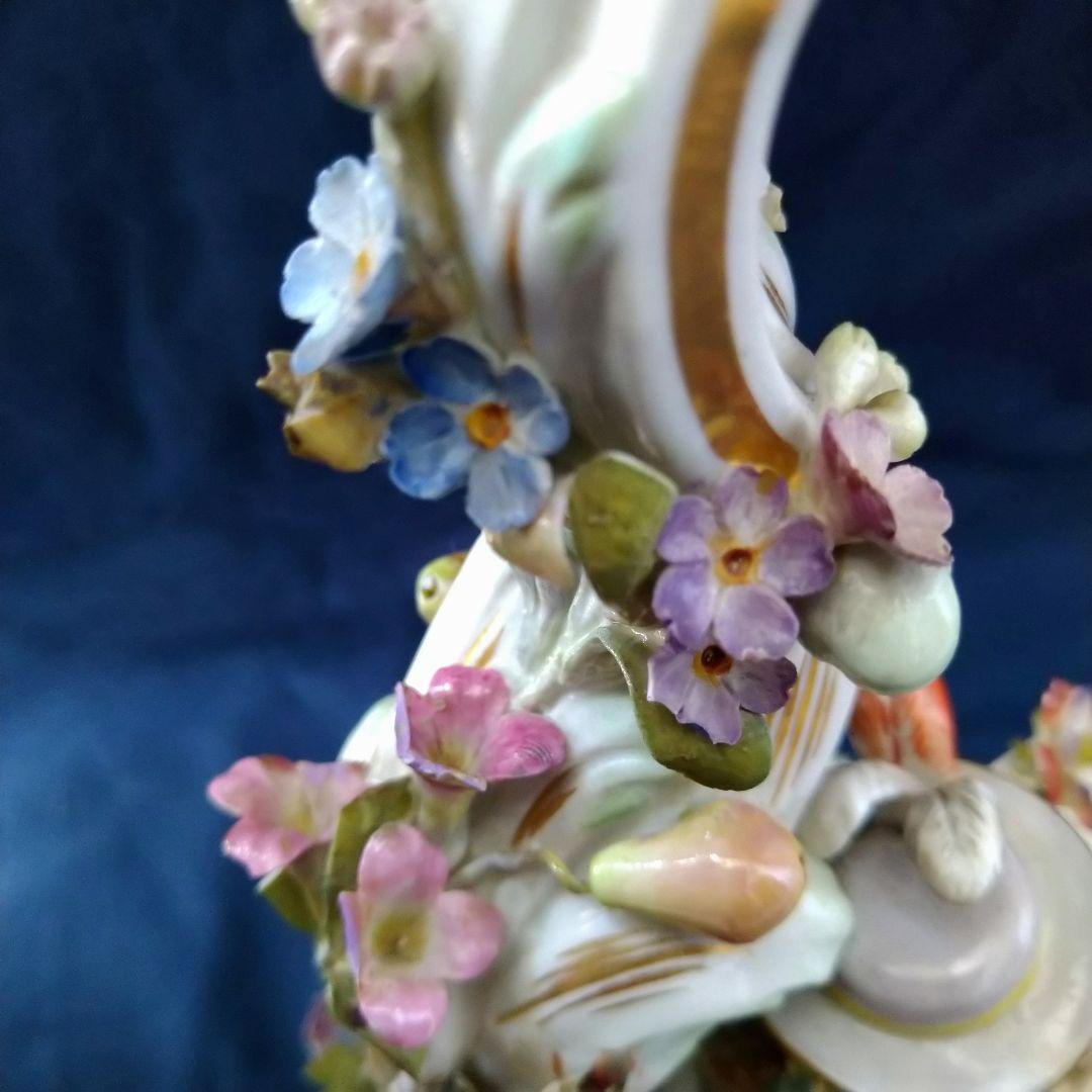 ✤1924年以前マイセン(Meissen)のキャンドルスタンド✤『春夏の寓意』✤