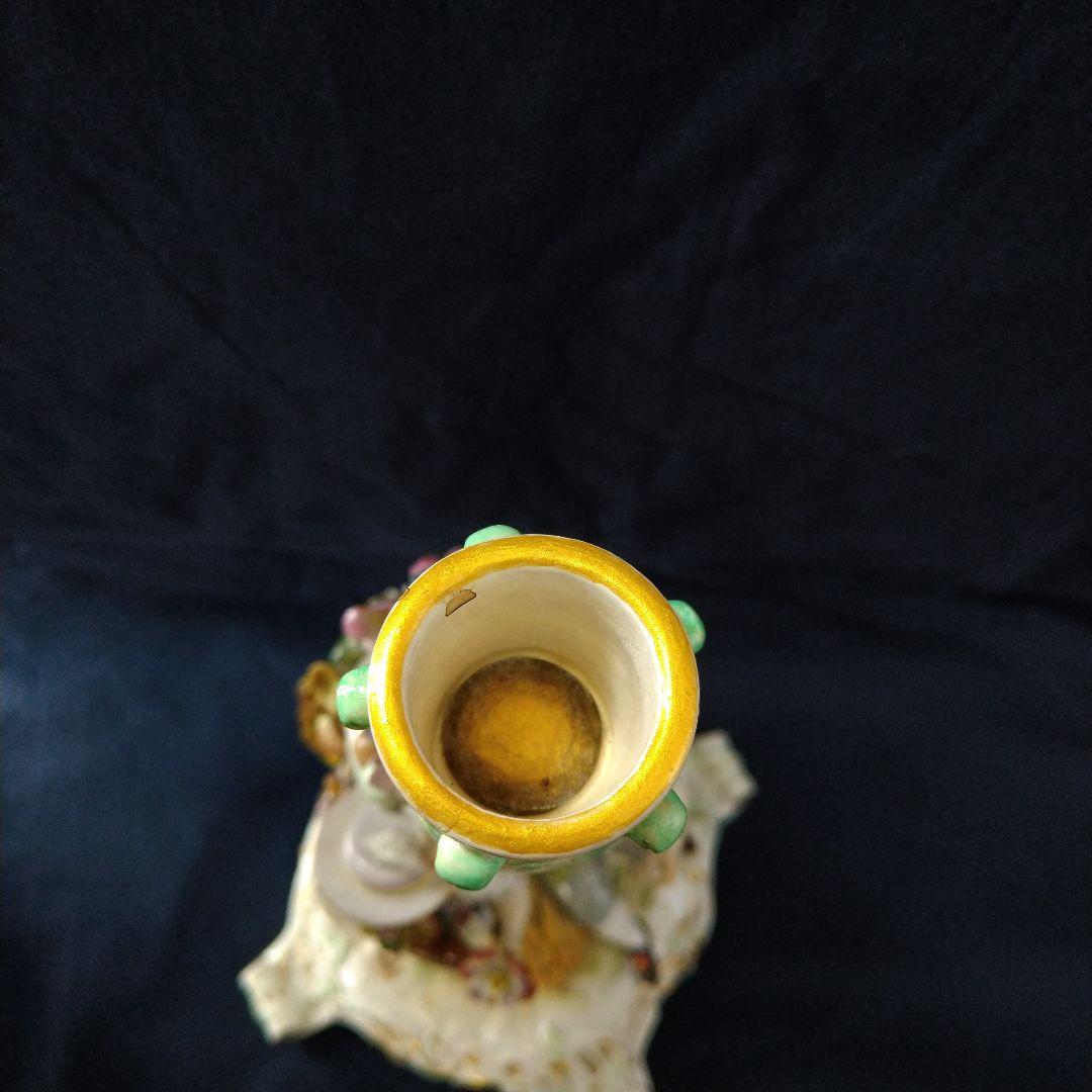 ✤1924年以前マイセン(Meissen)のキャンドルスタンド✤『春夏の寓意』✤