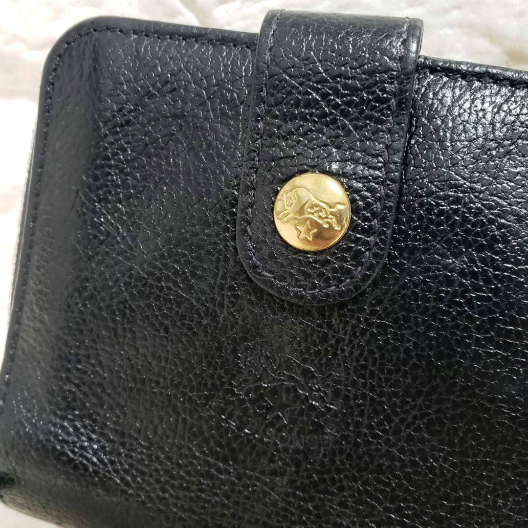 イルビゾンテ IL BISONTE 2つ折り財布 折り財布ブラック 美品