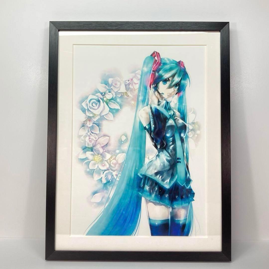正規品 初音ミク 複製原画 ボカロ KEI ボーカロイド ポスター A4 額縁