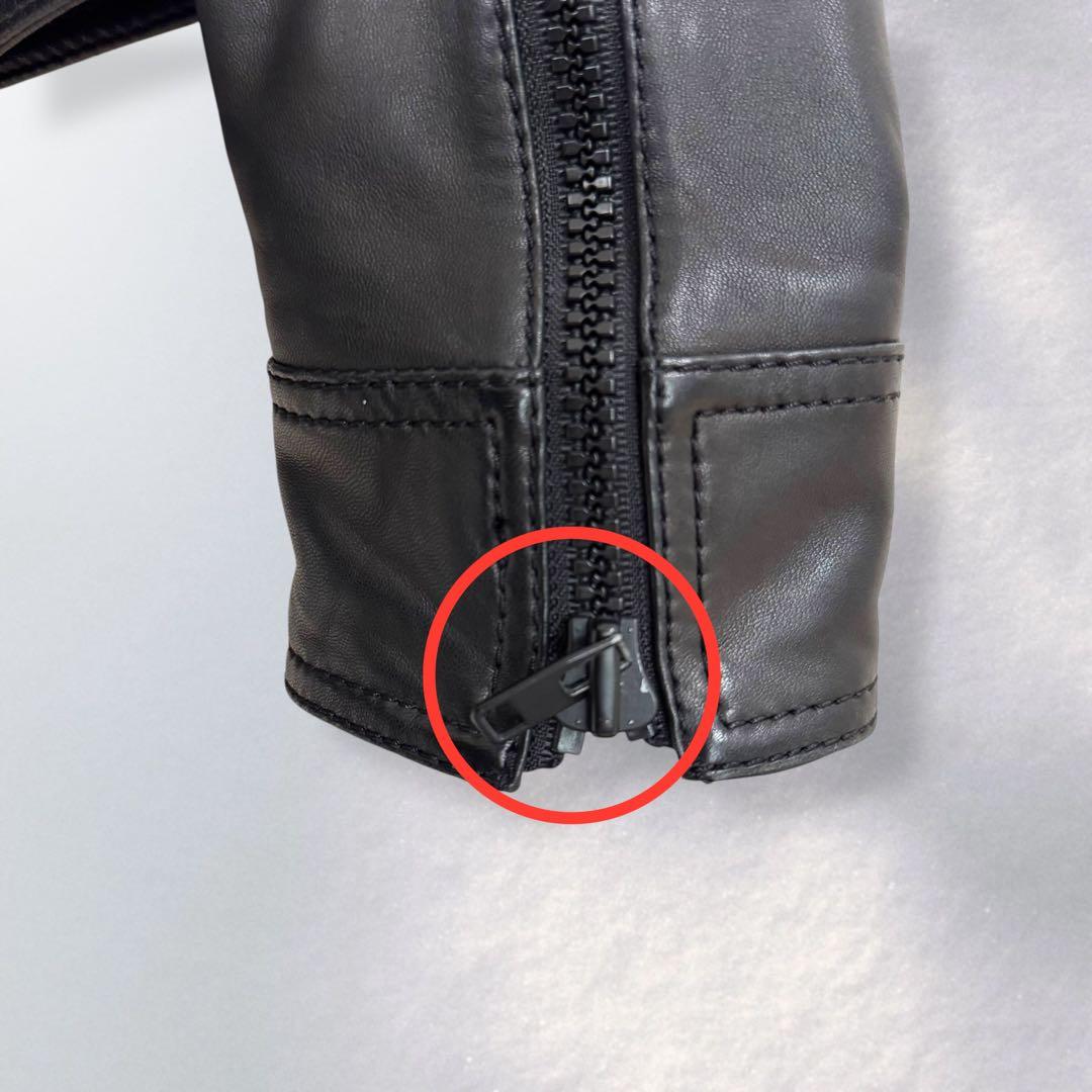 スタッドオム レザージャケット ライダース 4ポケット ジップアップ《i557