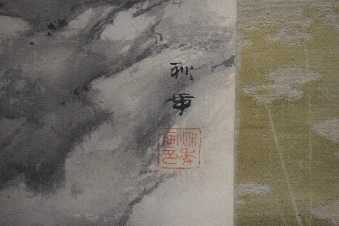 真作/秋華/瀧図/布袋屋掛軸HD-696