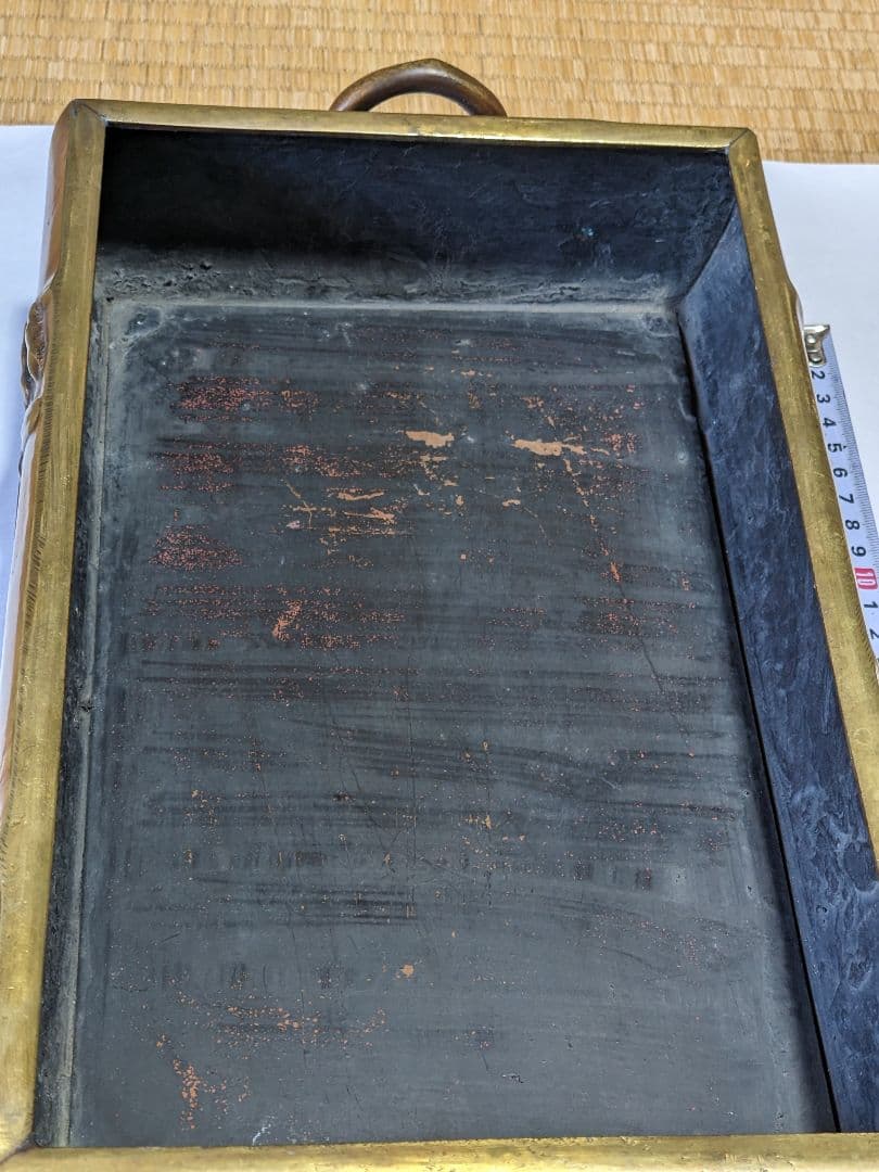 ♦中国古玩 大明宣徳 松笠 四つ足 水盤 宣徳銅 コレクション骨董品アンティーク