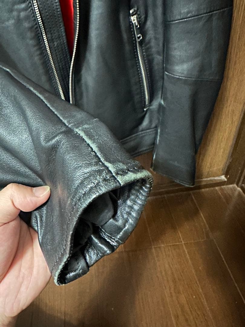 DIESEL レザーシングルライダースジャケット