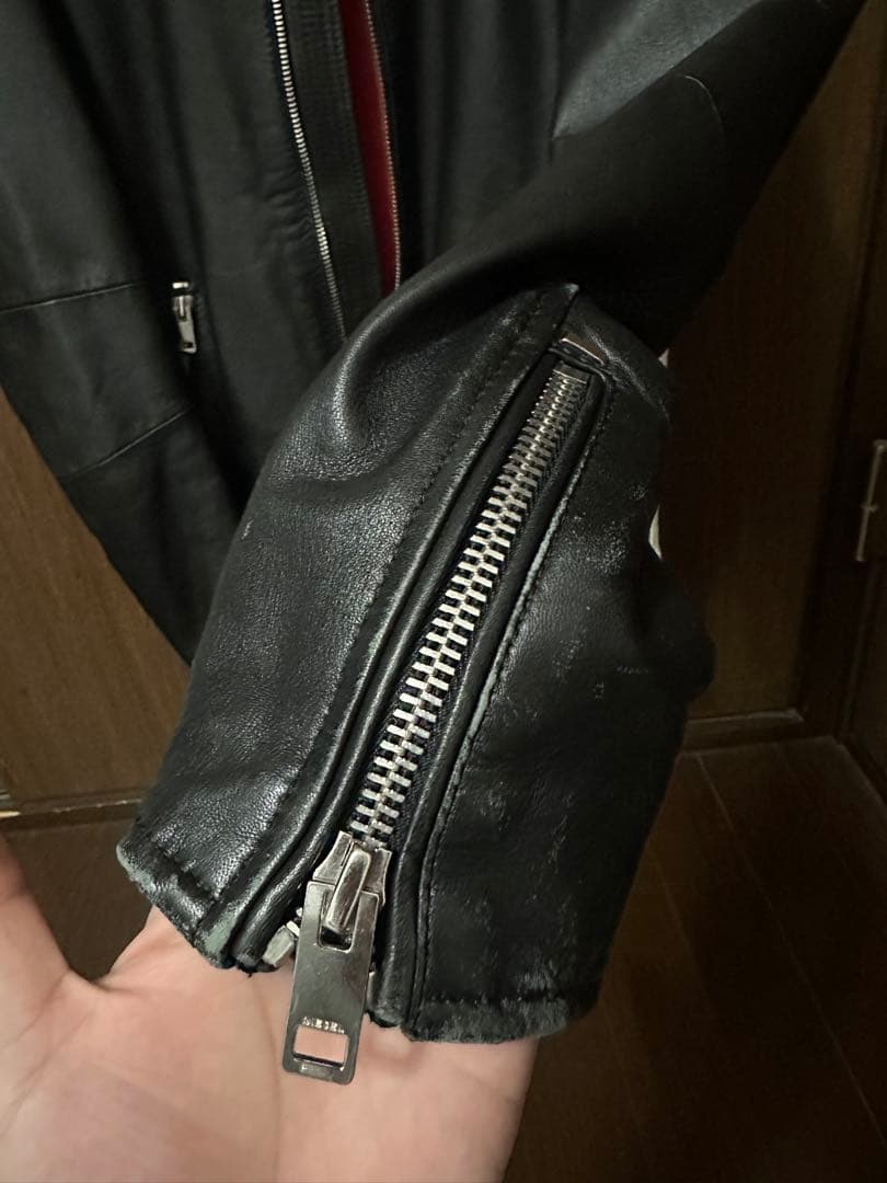 DIESEL レザーシングルライダースジャケット