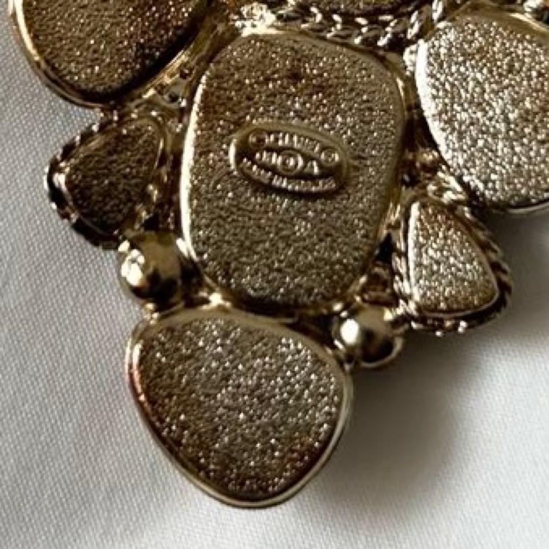 良品✨ CHANEL シャネル ヴィンテージ グリポア ブローチ カラーストーン