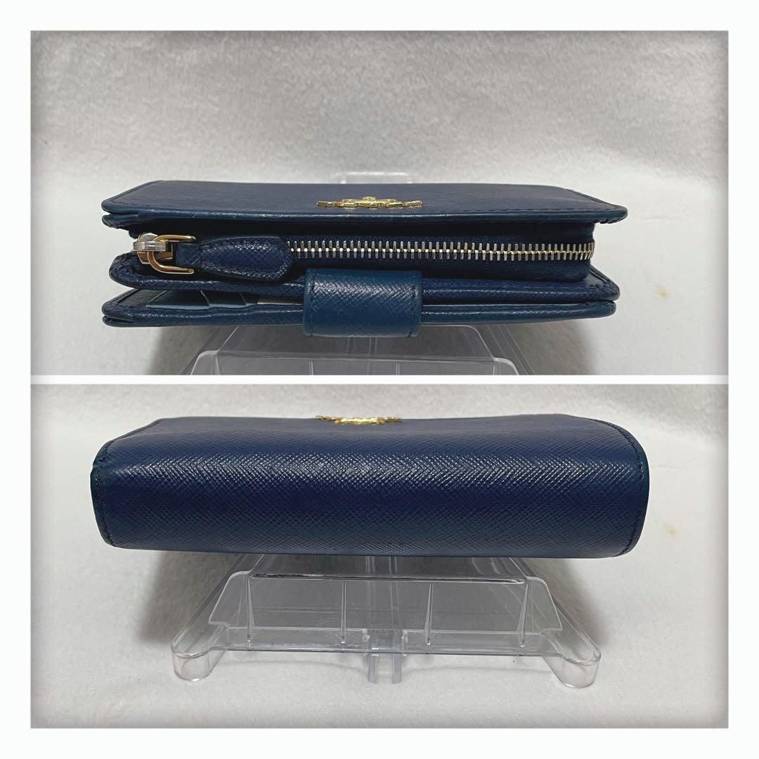 【しょう】 レア ギャランティカード有 プラダ 二つ折り財布 マルチカラー