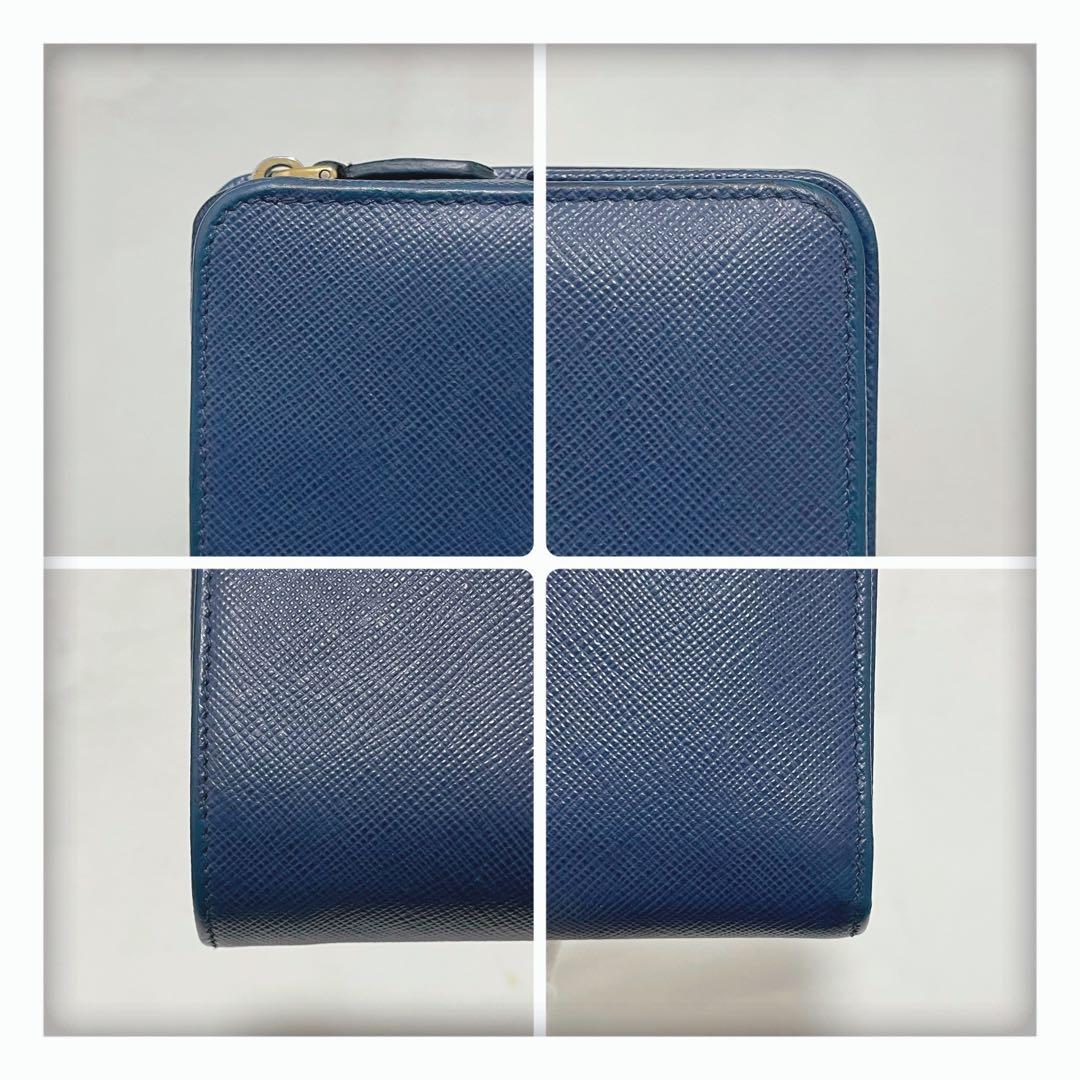 【しょう】 レア ギャランティカード有 プラダ 二つ折り財布 マルチカラー