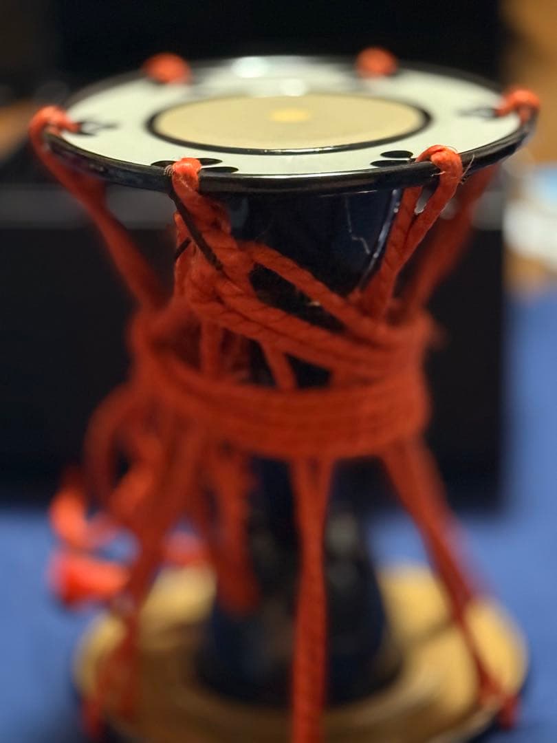 合成皮革製の小鼓　ハードケース　並麻の調べ　幸流譜面付【価格大幅下げ】