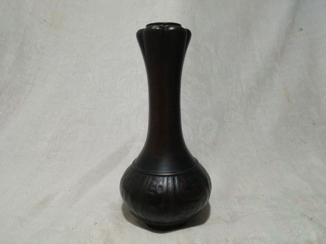 ♪茶道具　杓立　古銅写し　昌晴花押　宮内庁御用釜師　10代 中越弥五郎 昌晴