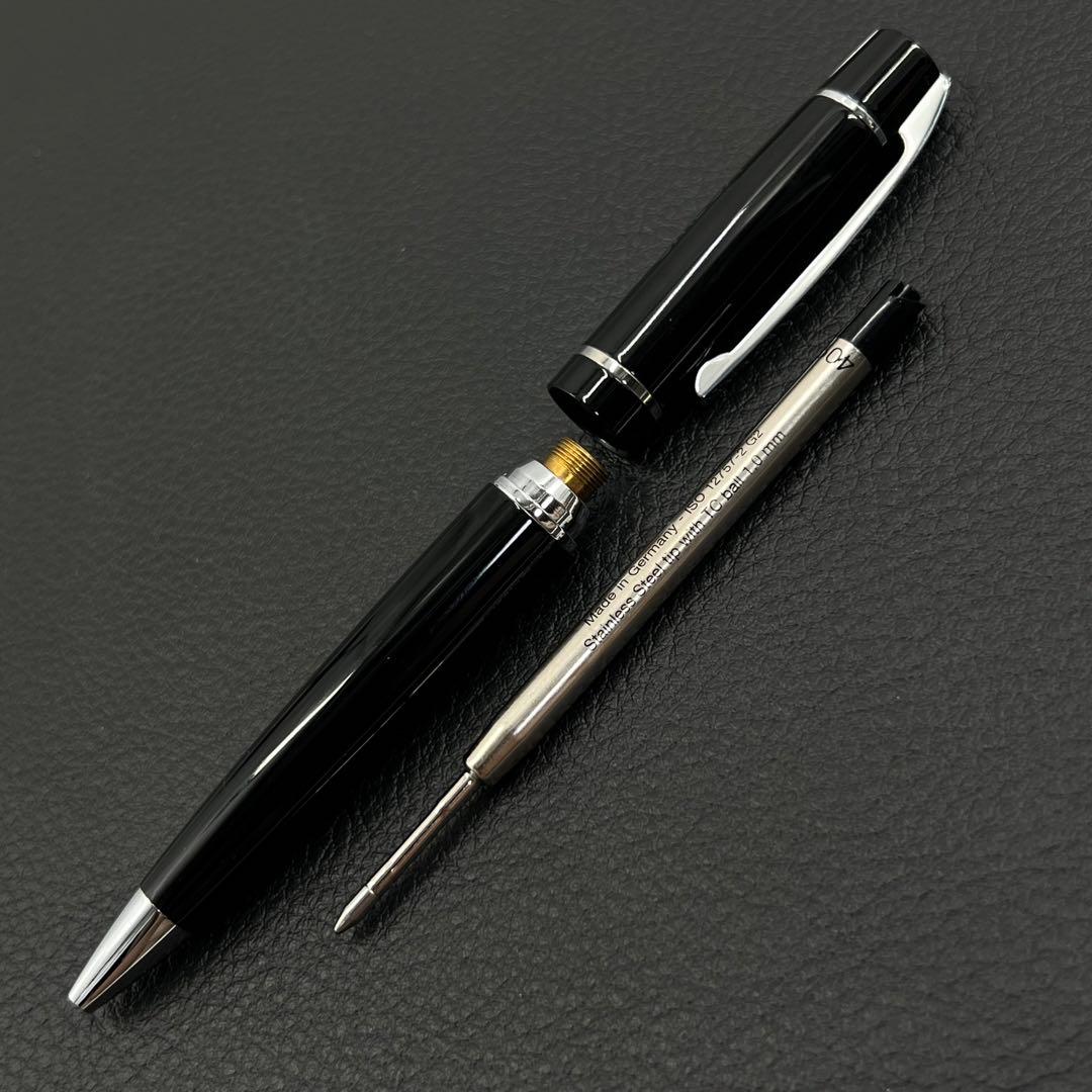 箱付 OMEGA オメガ ボールペン ブラック シルバー ロゴ